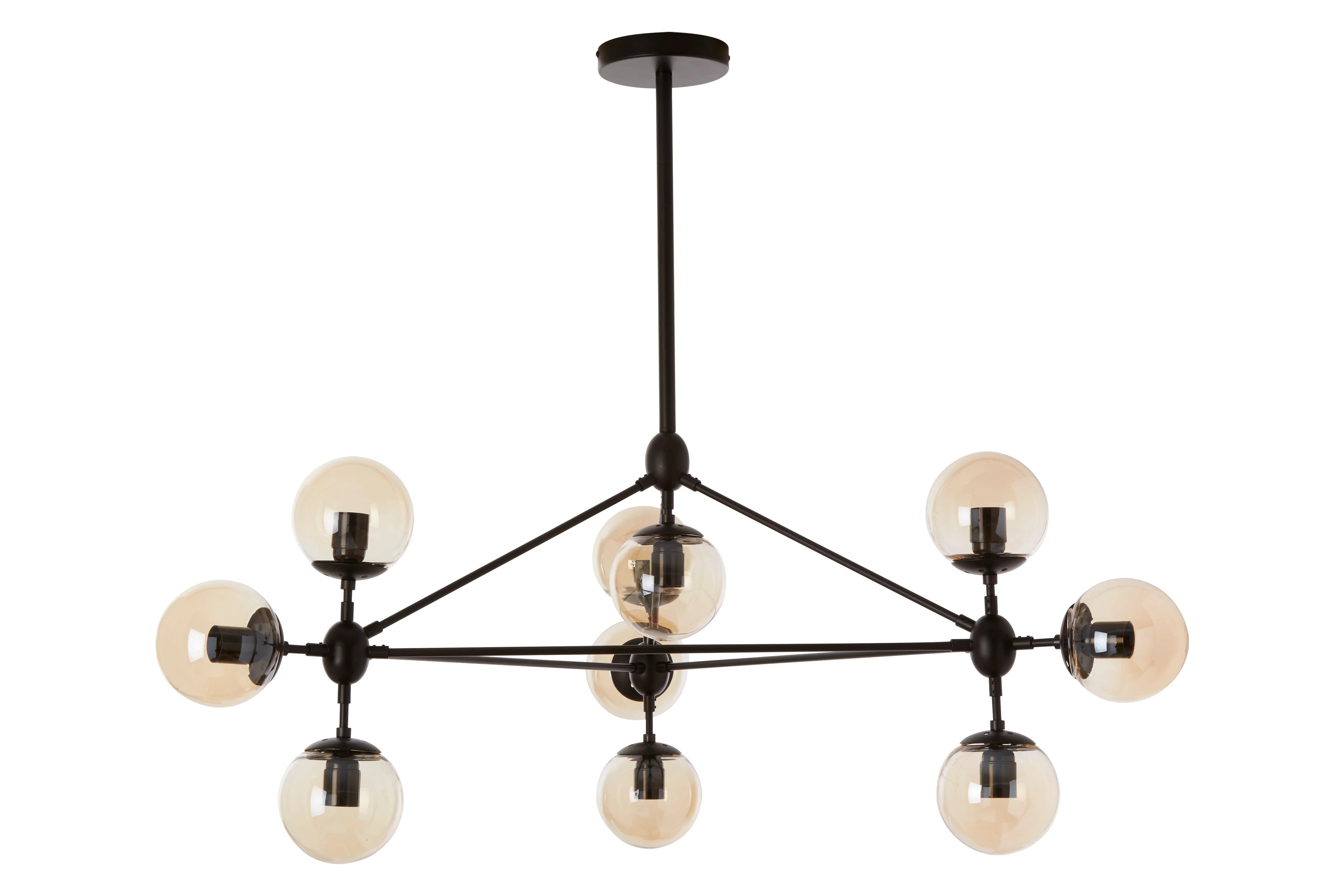 Venus Matte Black Dome Cluster Pendant Lamp